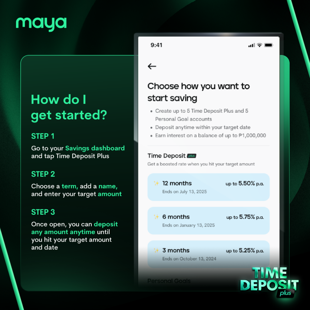 get started maya savings faq